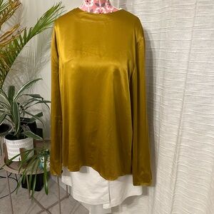 Elegant Gold Women's silk top